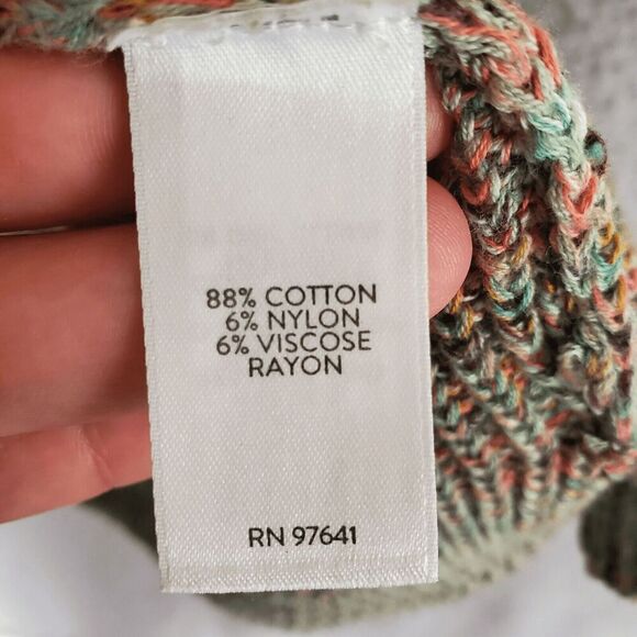 J Jill Women's Multi Colored V Neck Long Sleeve Knit Sweater Large L - Picture 3 of 5